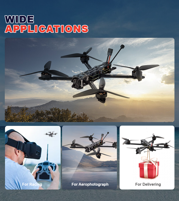 2.5W VTX 5.8Ghz 40CH Spare Parts for FPV Drone VS RUSH FPV TANK SOLO 2.5W With Built-in Microphone MMCX Interface