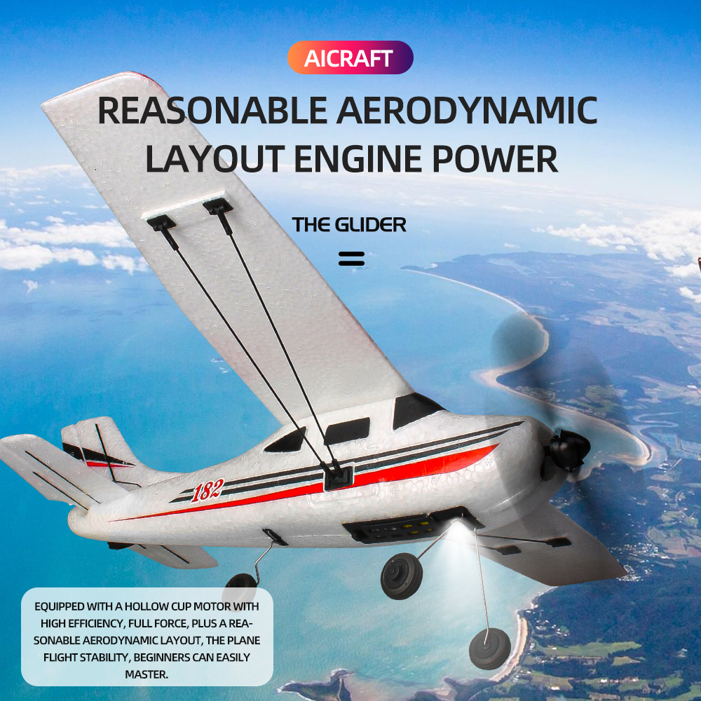 Package Includes Batteries Simulation Model Airplane RC Plane for Children and Adults