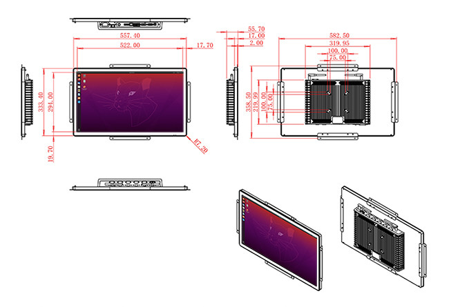 23.6-Inch Linux Touch Panel for Automation Systems and Digital Signage