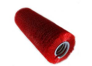 China Red Color Brush Solar Panel Cleaning Roller Brush Nylon PP Bristle Brush Rollers on sale
