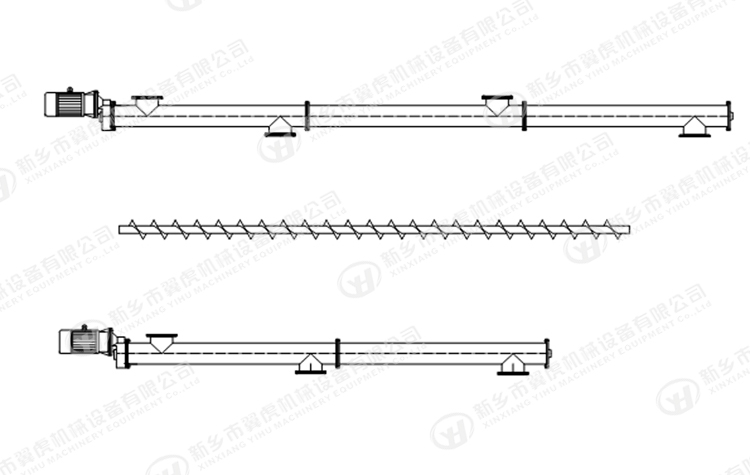 Stainless Steel Tube Auger Screw Conveyor For Powder And Pellet