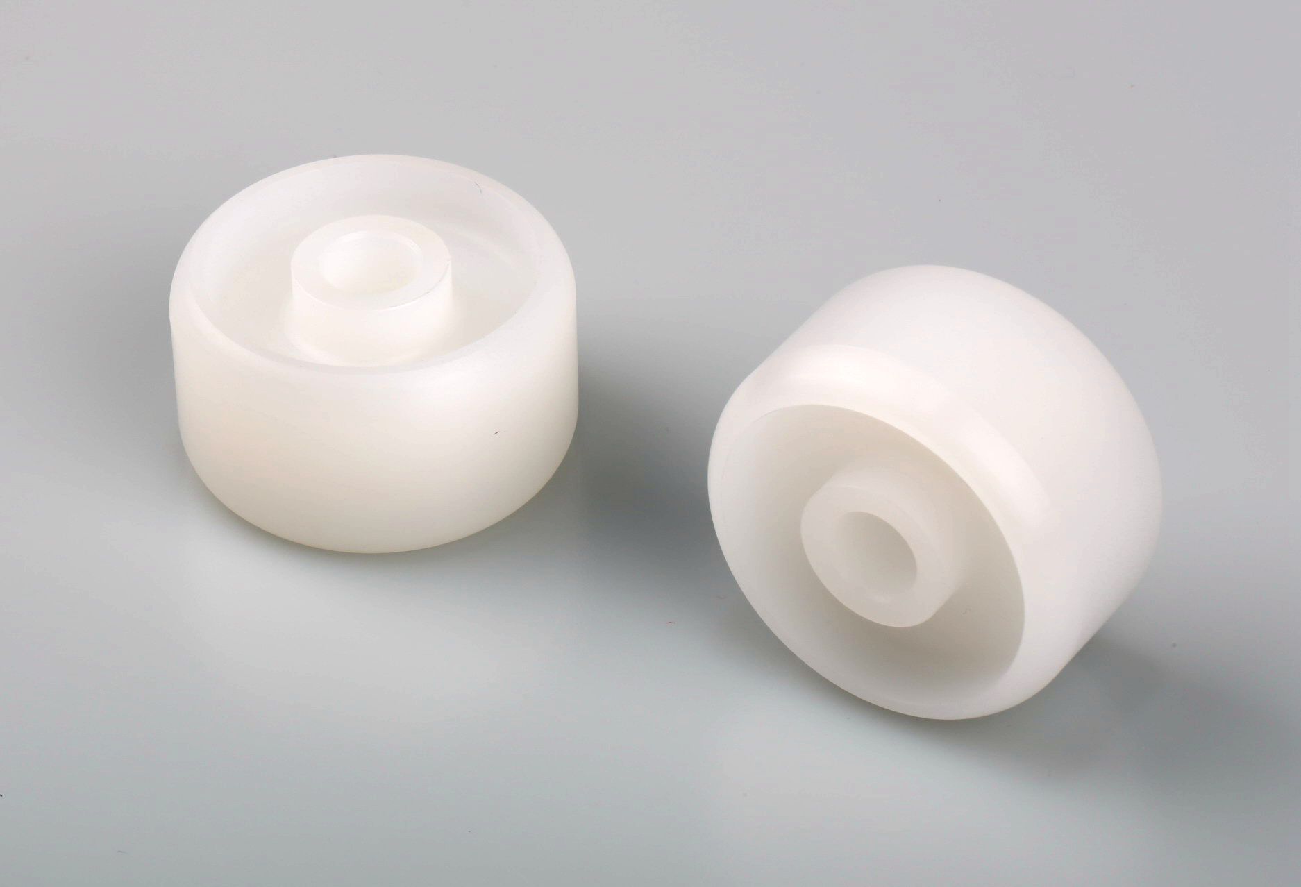 Precision PVDF Cnc Milling Parts , White Custom Plastic Parts OEM / ODM