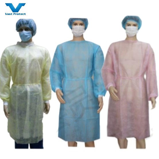 OEM Accepted SMS PP PE Level 1 2 3 Disposable Operating Gowns For Surgical Isolation