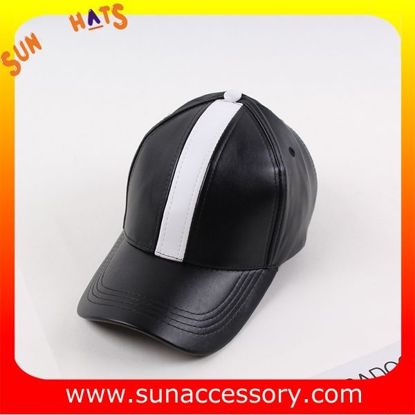 QF17019 Sun Accessory customized wholesale PU leather baseball caps and hats ,caps in stock MOQ only 3 pcs
