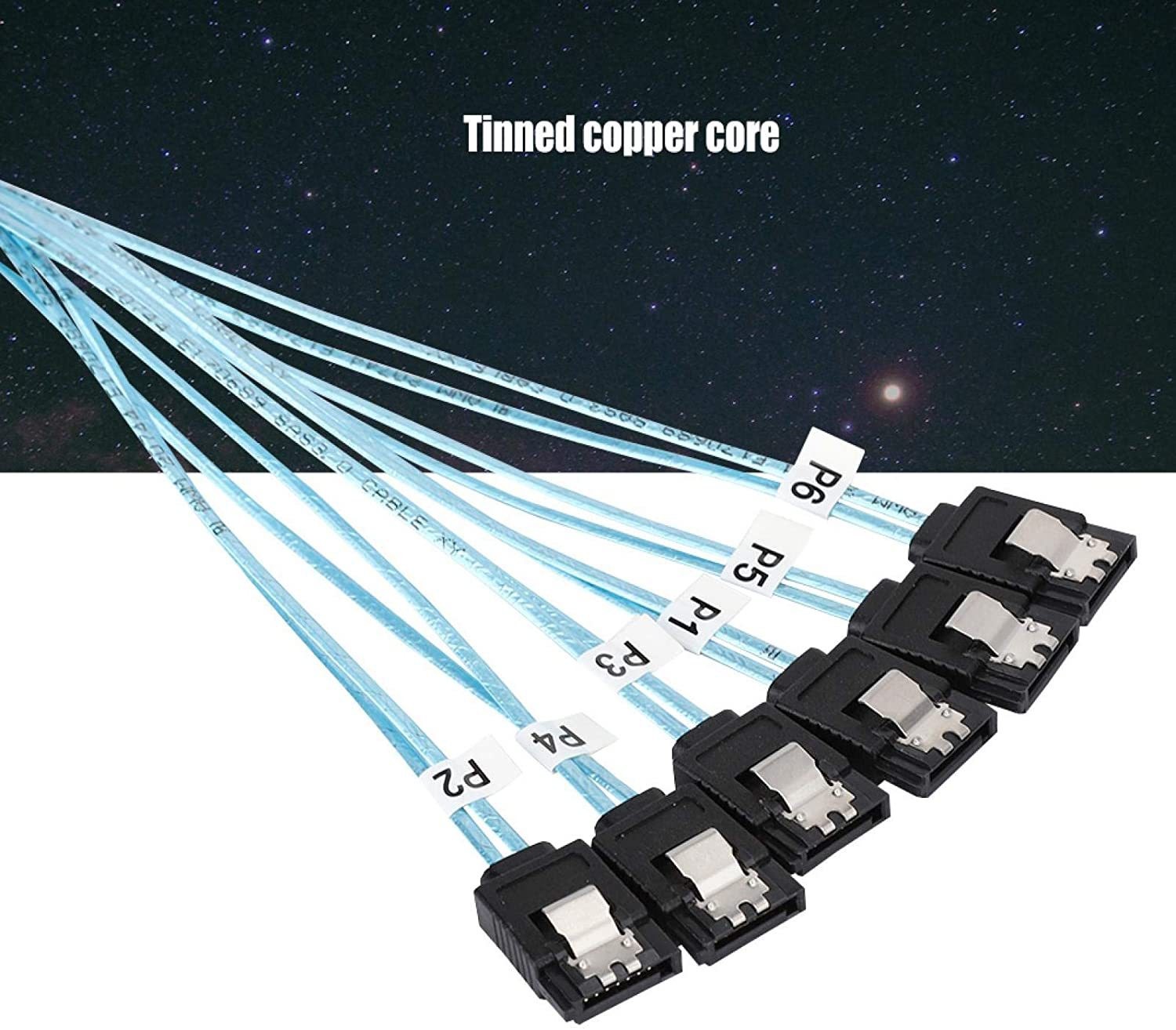 Female Splitter Wire Harness Cable 6Gbps SATA III HDD 7pin To 7pin For Server