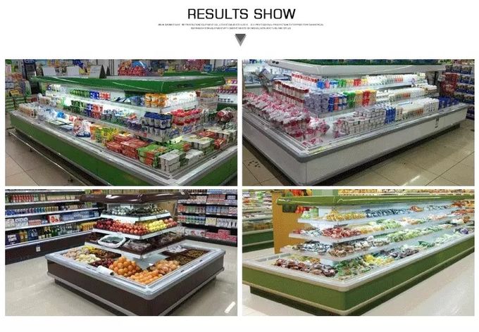Customized Supermarket Open Deck Display Fridge With Remote Condensering Units
