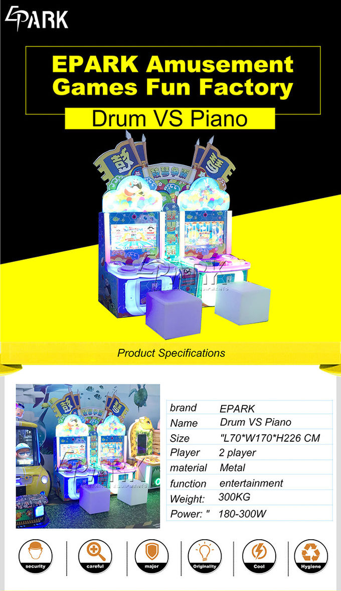 1 Player Coin Operated Arcade Machines , Magic Drum And Piano Music Game Machine