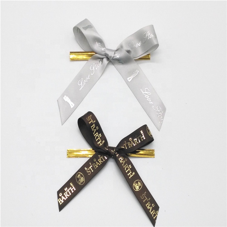 Colored Small Ribbon Bows 100% Polyester Material Handmade Artworks