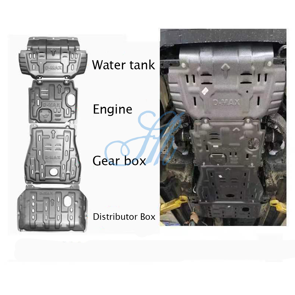 Alloy Gear Box Skid Plate/Engine Lower Guard Plate ISUZU Dmax 4 Combo Sets for Vehicles