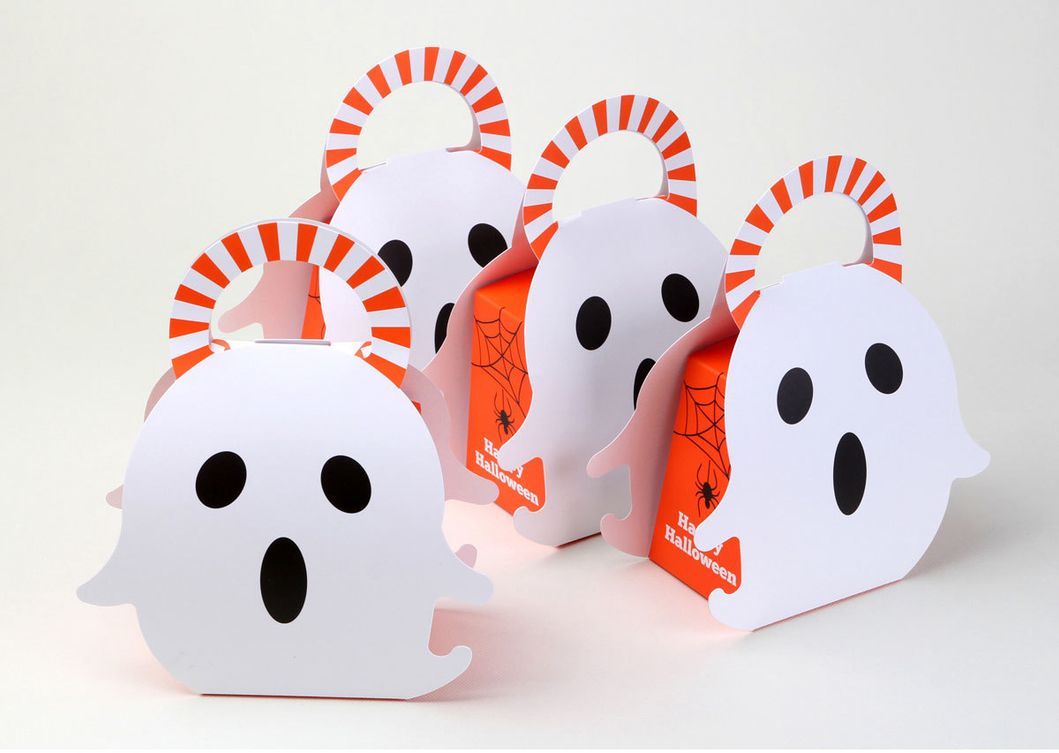 Affordable Price Halloween Christmas Pumpkin Gift Packaging White Paper Candy Box for Festival