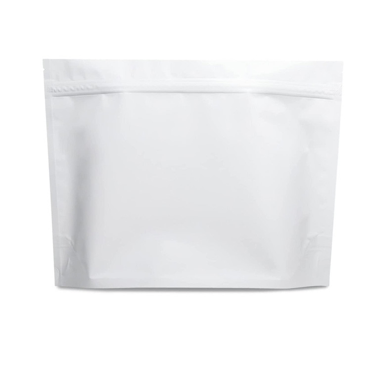 Matte White Slider Child Resistant Exit Bags 12"x9"x4" Smell Proof k