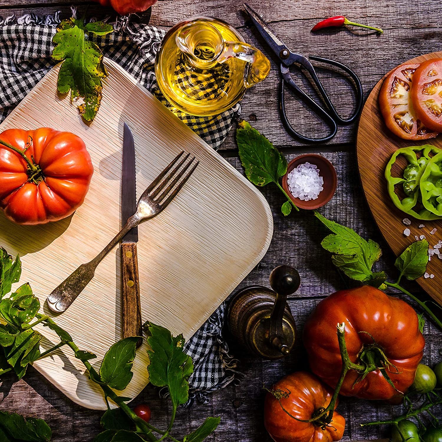 Organic Compostable Palm Leaf Disposable Plates For Wedding Party