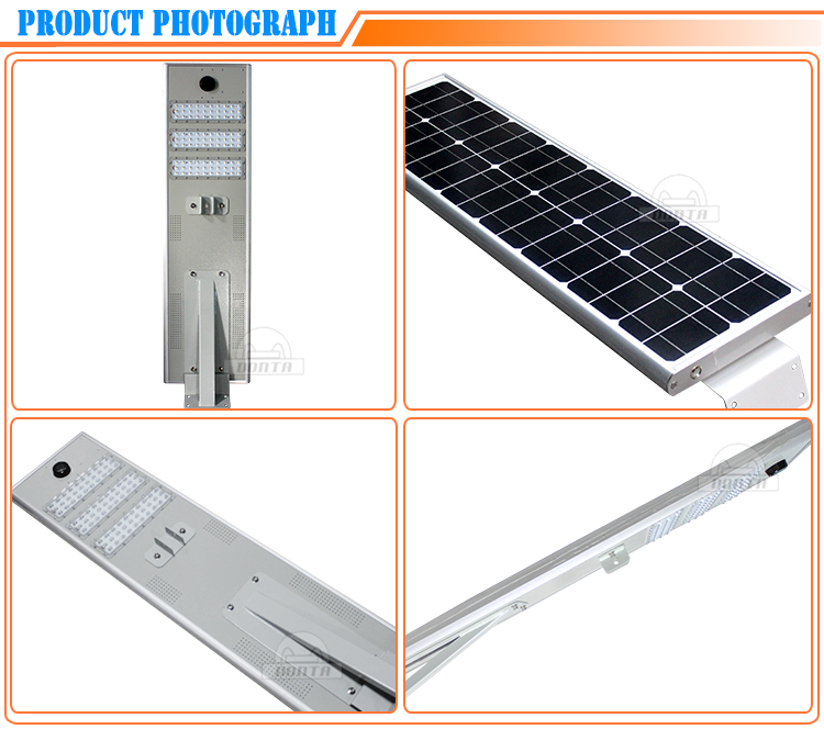 50w Bridgelux chips waterproof ip65 outdoor integrated solar led street light