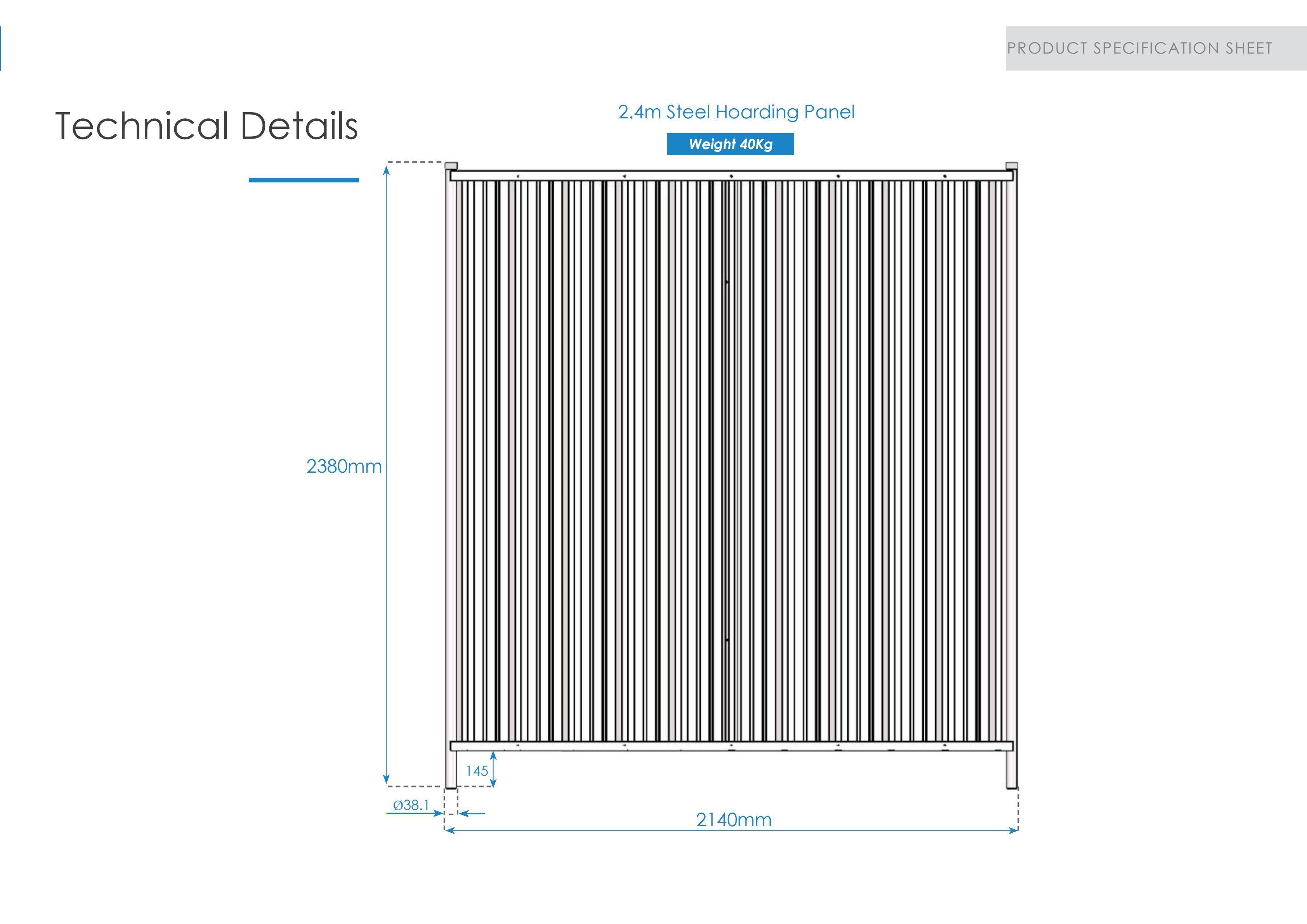 Temporary Hoarding Fence 2.0meter x 2200mm