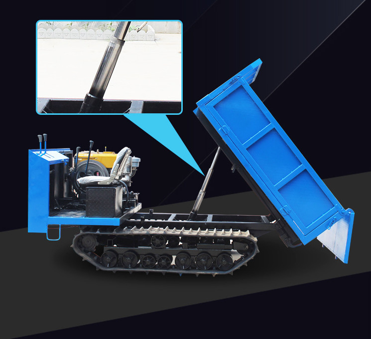 Blue Hydraulic Mini Track Transporter Diesel Tracked Vehicle Max Loading 2.0 Tons