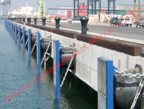 Ship Wharf Super Cone Rubber Fenders With High Density Polyethylene Pads