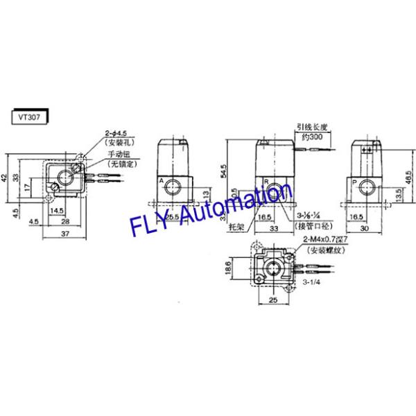 High Frequency Pneumatic Solenoid Control Valve TM-08 , VT307-02