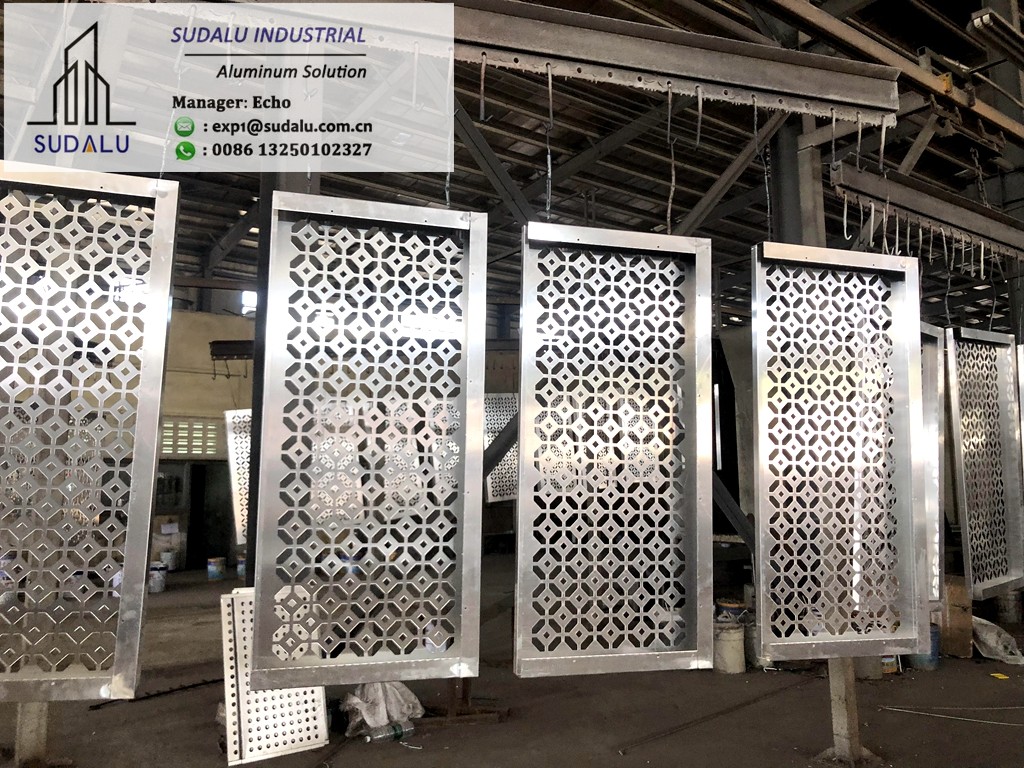 SUDALU Cheaper Aluminum CNC punching Perforated Panel Cladding Facade Panel Foshan City Panel Factory