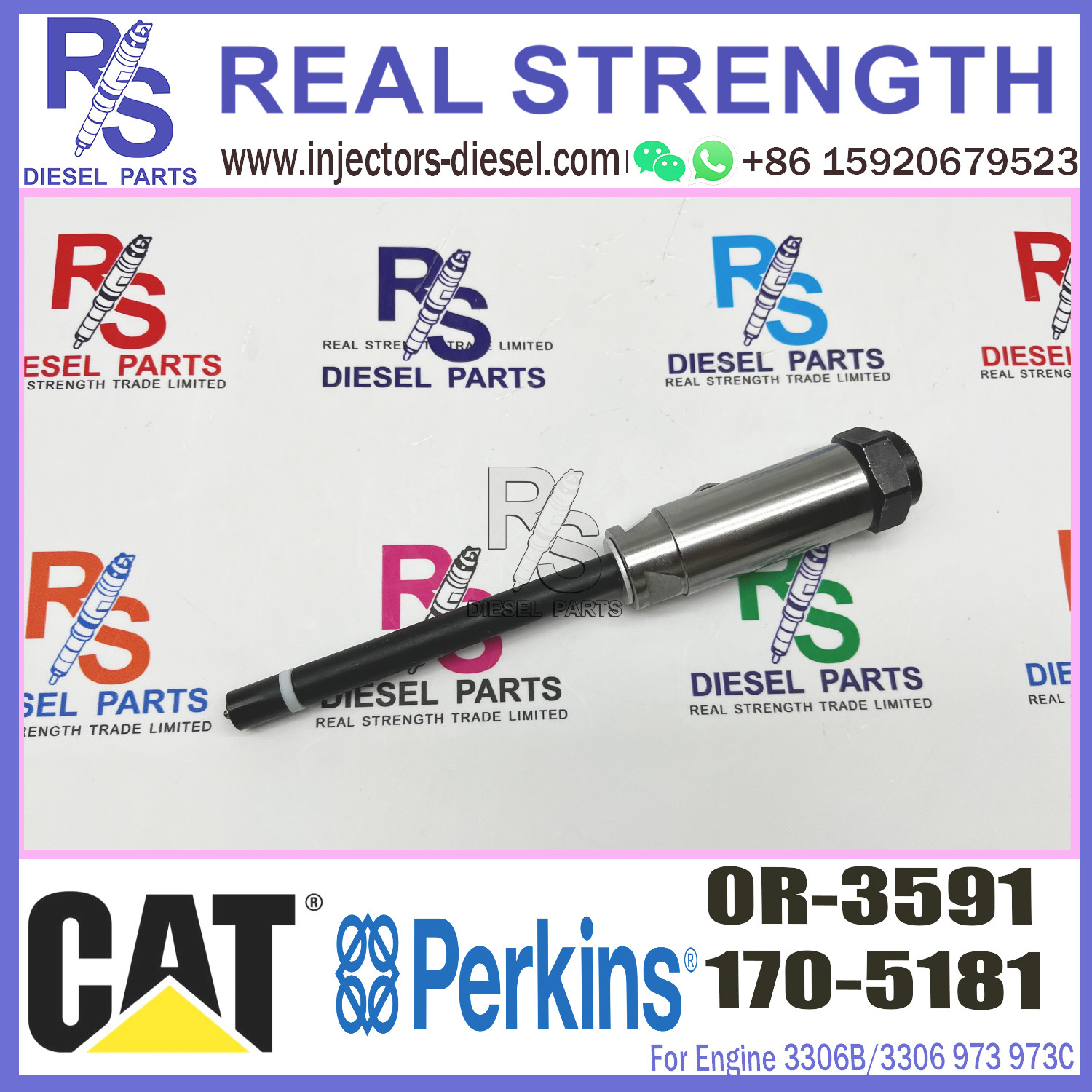 0R-3591 Diesel Fuel Injector Pencil 7W7045 For Engine 3306B 33060973 973C