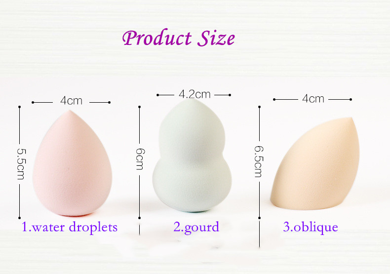 MSDS Multiple Colors Basic Makeup Tools Gourd Shape Beauty Blender Set