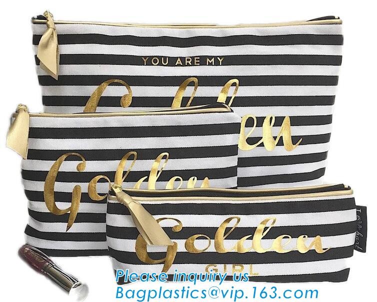 Professional Cosmetic Bag Canvas Zipper Pouch Wholesale, Private Label Makeup Bag, Canvas Bag with Zipper bagplastics