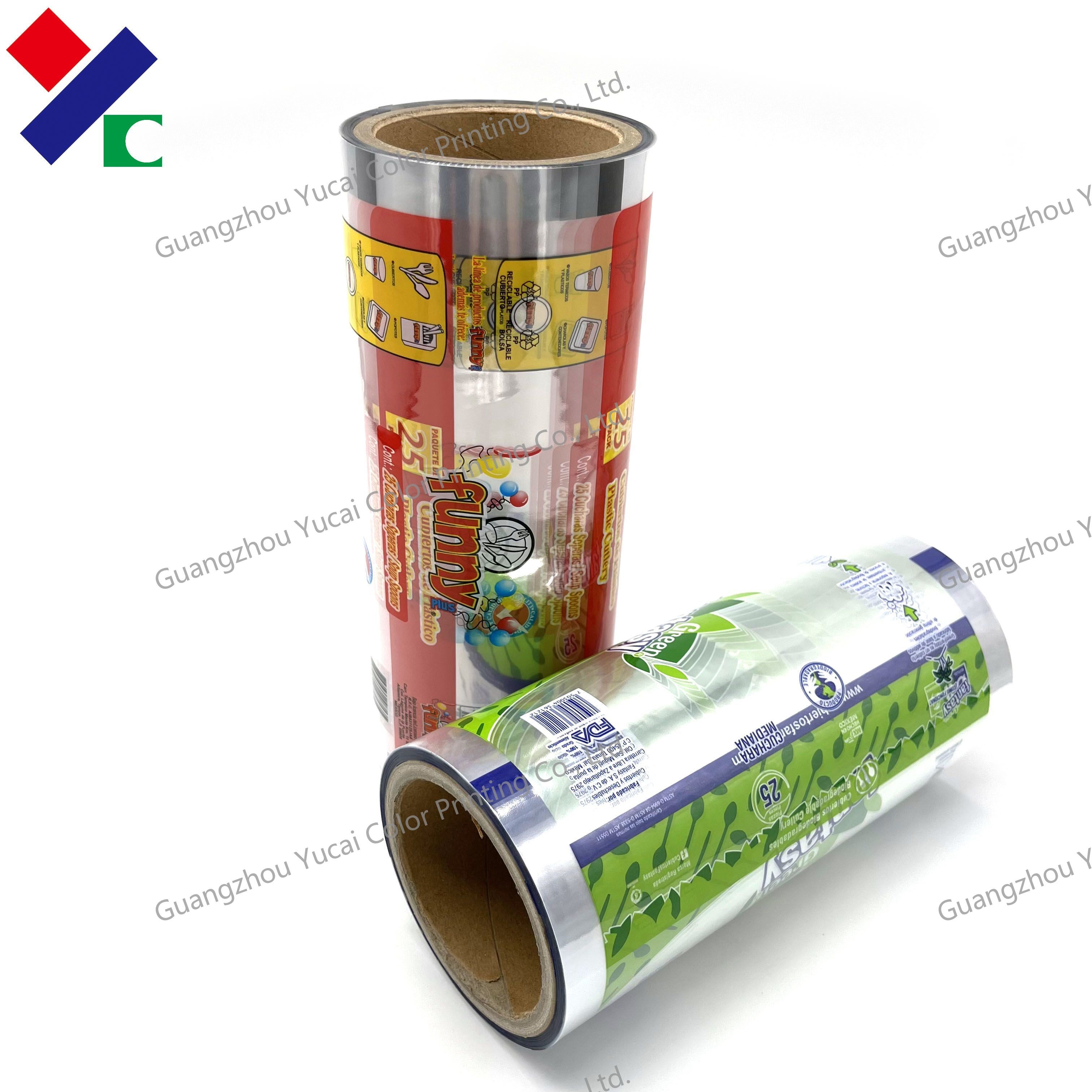 Plastic Food Packaging Film Roll For Potato Chips Biscuit Cookies Snack