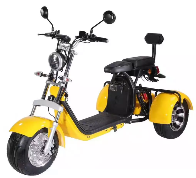 Red Green Three Wheel Electric Mobility Scooter For Adults Street Legal 60-80km 2000W