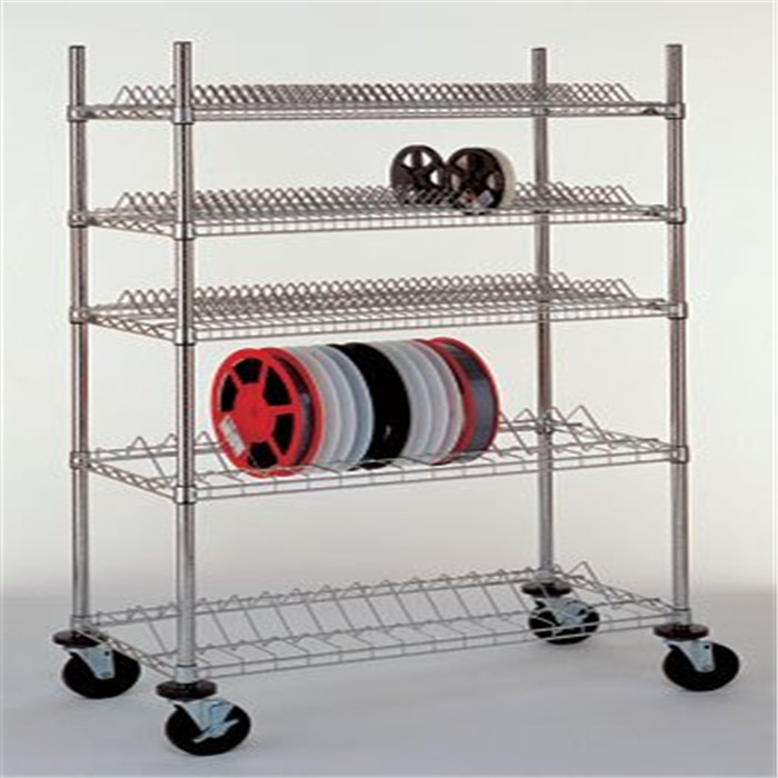 Chrome Finish 4 Layers ESD Storage Racks 330lbs Carbon Steel