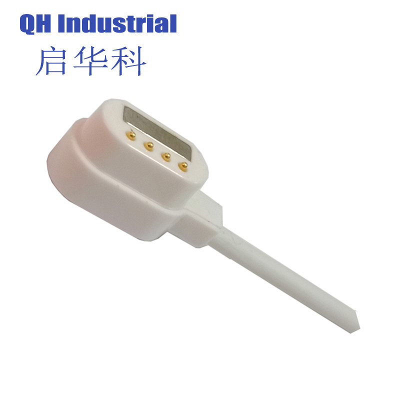 4Pin South Africa Rohs Standard Lcd Solder Cup Spring Load Pin Magnetic Charging Connectors