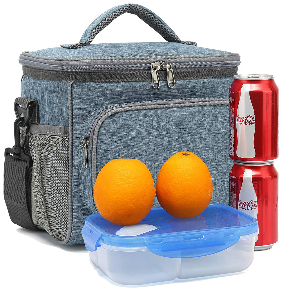 Cooler Insulated Lunch Bag Large Lunch Tote Bag Mesh Side Pockets