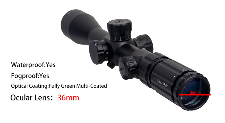 FFP 4-16X44E Riflescope Illuminated Red / Green Hunting Scope Optics Side Lifting Lock Adjustment