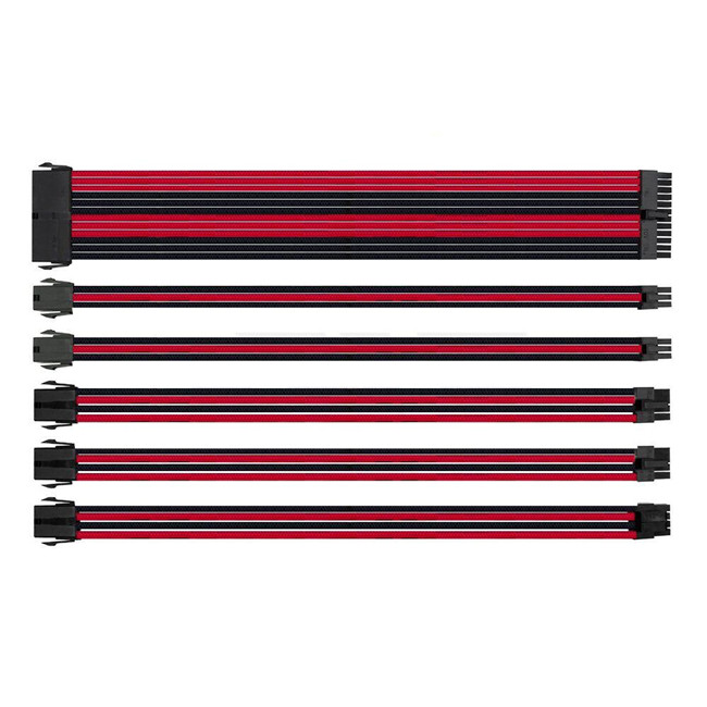 Cotton Nylon Sleeved PSU Extension Cables PSU ATX 24Pin/ 8Pin PCI-e to 6+2Pin /8Pin EPS To 4+4Pin/6Pin PCI-E