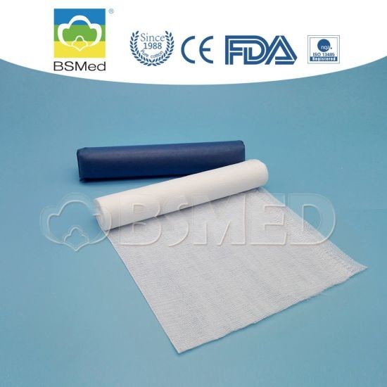 Surgical Absorbent Cotton Wool Gauze , Sterile Gauze Dressing 50m / 90m Length