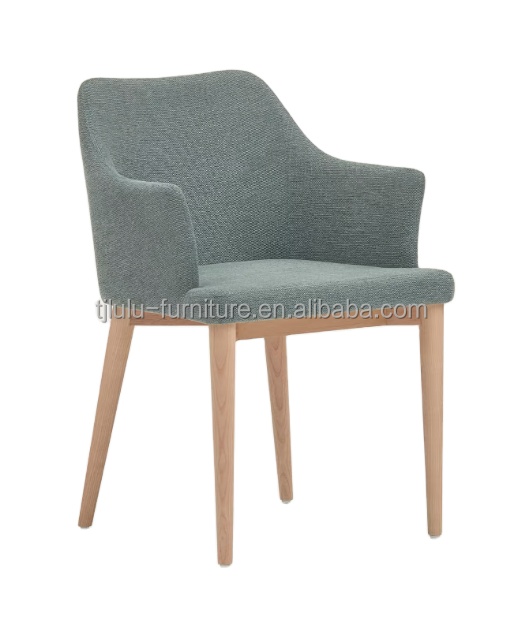 Wooden Nordic Fabric Lined Dining Chairs Minimalist Kitchen Room Furniture with Customized Colors and Luxury Nordic Design