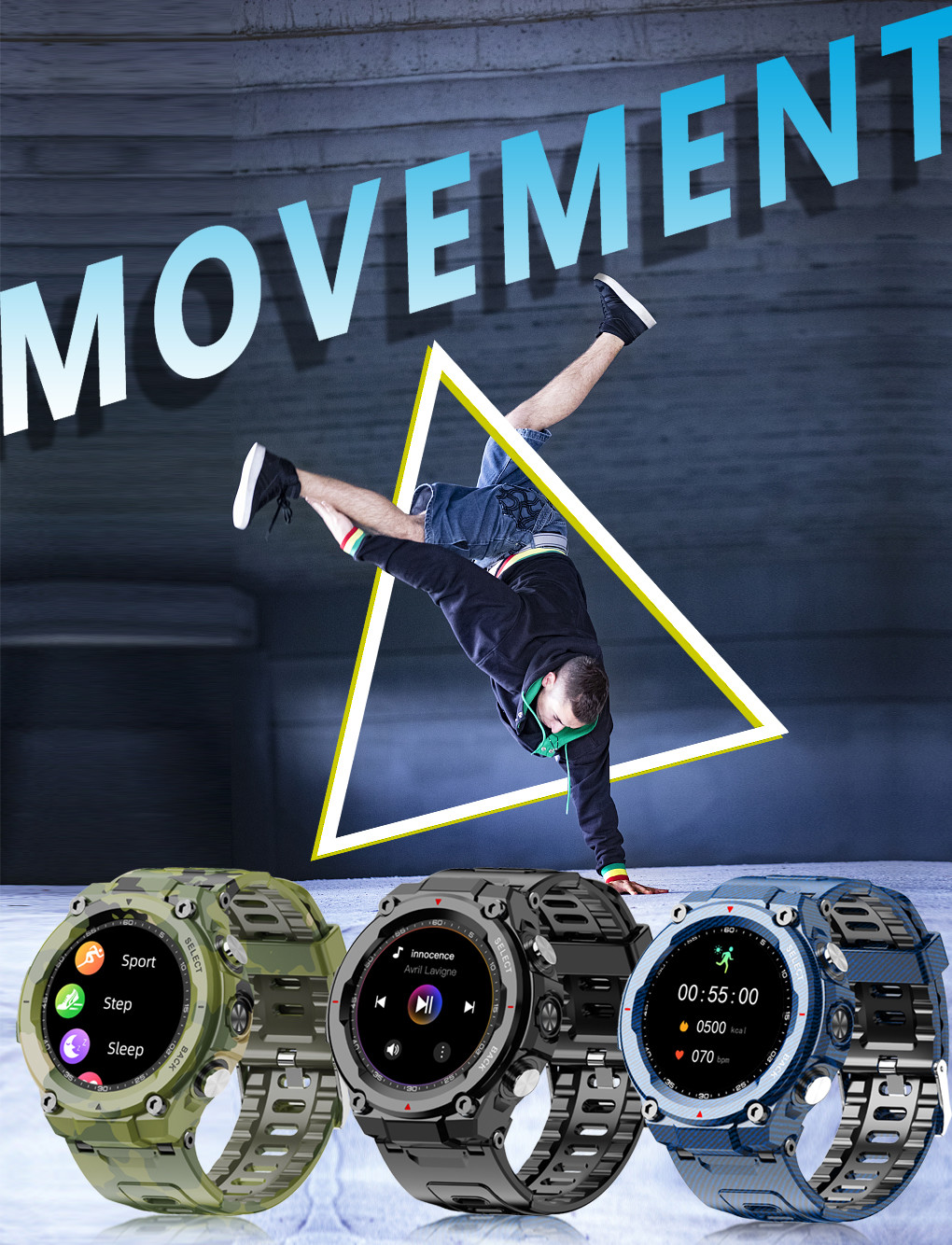 Outdoor Q998K Waterproof Blood Pressure Band Watch IP68 Waterproof 600Mah