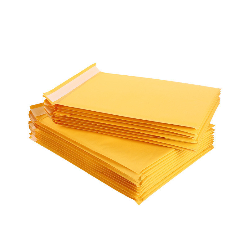 Shock Proof And Impact Proof Yellow Kraft Bubble Bags For Mailing Packing
