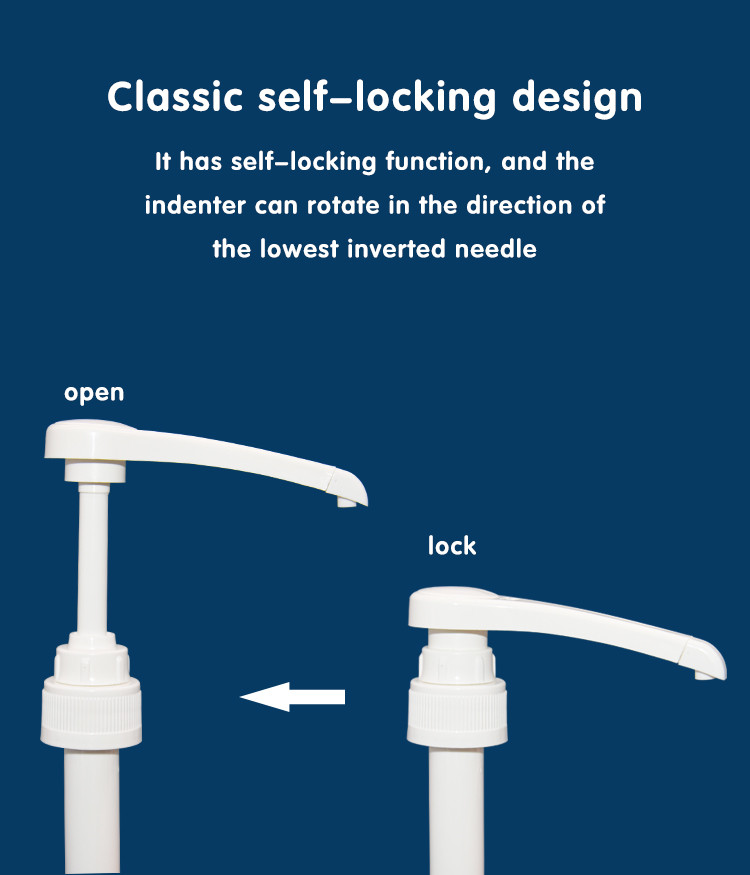 28-410 Closure All Plastic Sauce Syrup Pump Dispenser With Narrow Head 5ml 8ml 10ml Dosage