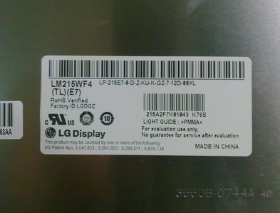 LM215WF4-TLE8 LG Display 21.5" 1920(RGB)×1080 250 cd/m² INDUSTRIAL LCD DISPLAY