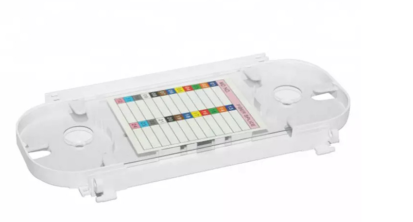 Stackable ABS 24 Core 12 Fiber Optic Splice Tray For FTTH