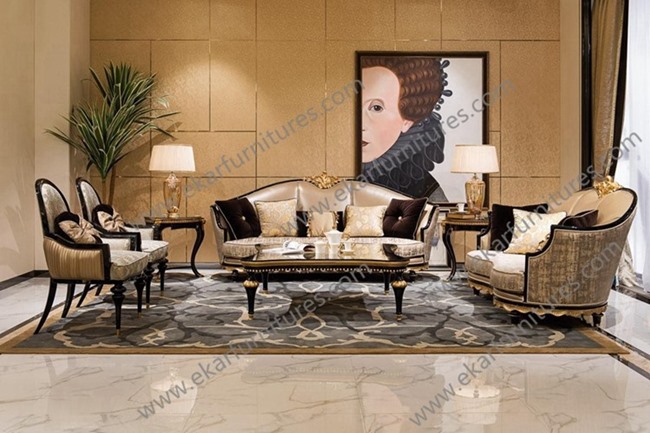 Luxury Hotel Room Furniture Modern Design Leather Sofa TI-006