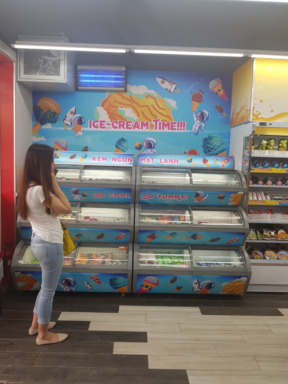 3 Layers Ice Cream Display Refrigerator With 3 Compressor Below 18 Degree