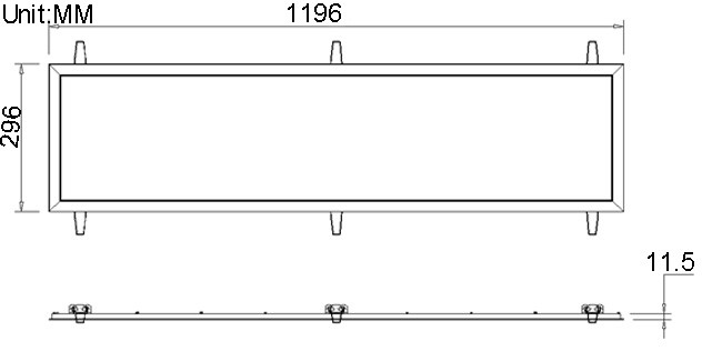 Office Recessed Square LED Panel Light Ultra Thin Design Available 30 x120cm