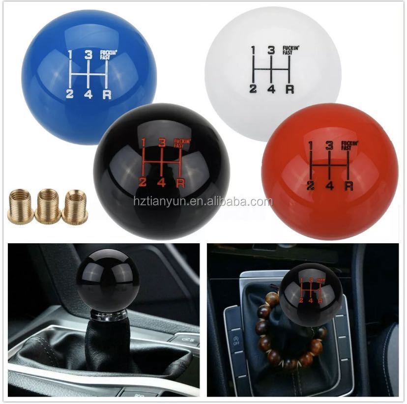 Round Billiard Gumball Shift Knob , Manual Gear Stick Shift Knob