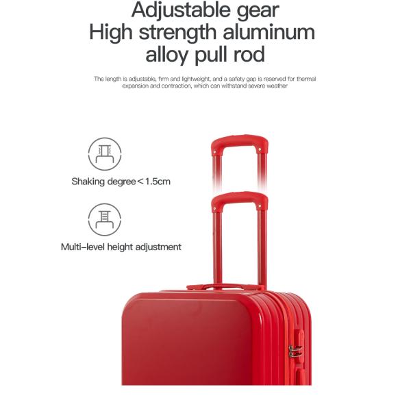 Flat trolley suitcase Best-selling Matte Finish Luggage, ABS Hard-Shell Trolley Suitcase, Student Travel Bag, Large Capacity Waterproof Shock