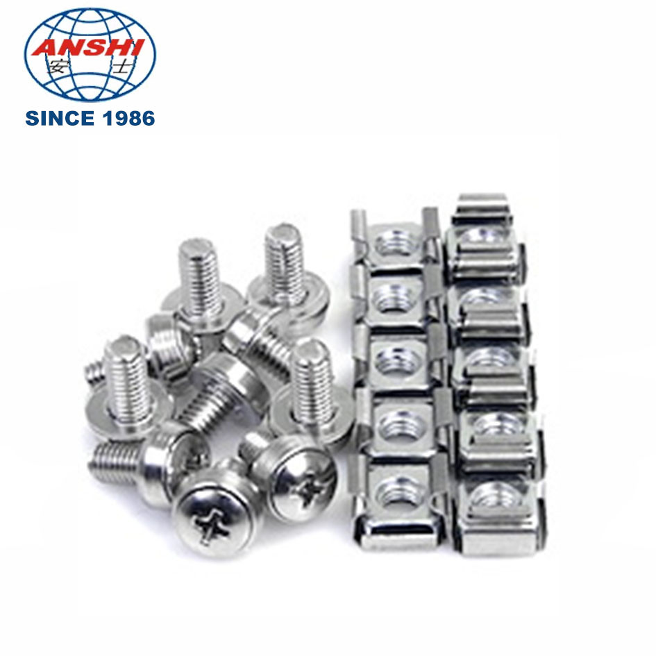 M6 Mounting Screws and Cage Nuts Server Rack Accessories