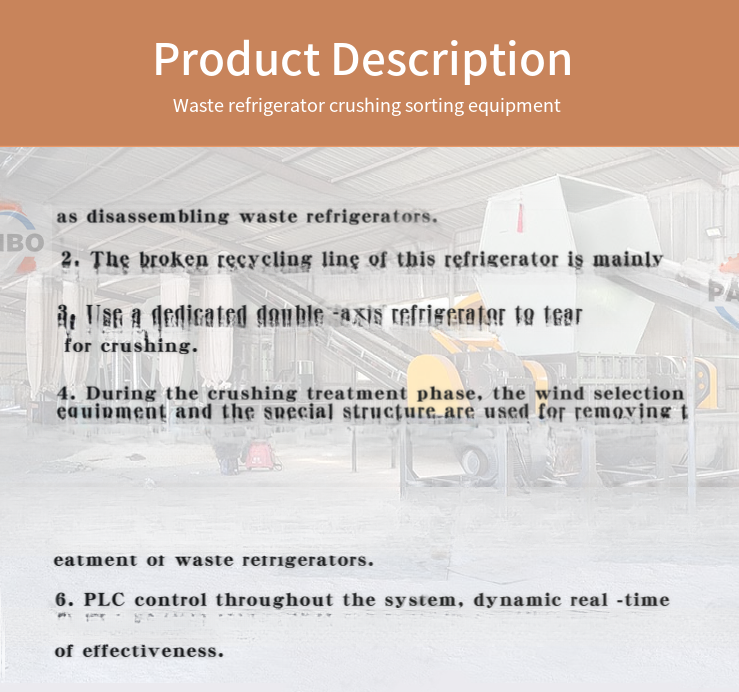 Home Appliance Recycling Plant Fridge Crushing Machine for 600KG/H Abandoned Metal