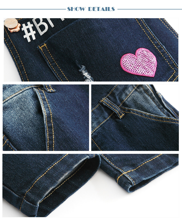 Trendy Suspender Trousers Jeans Bib Pants Long Section For Student Girls