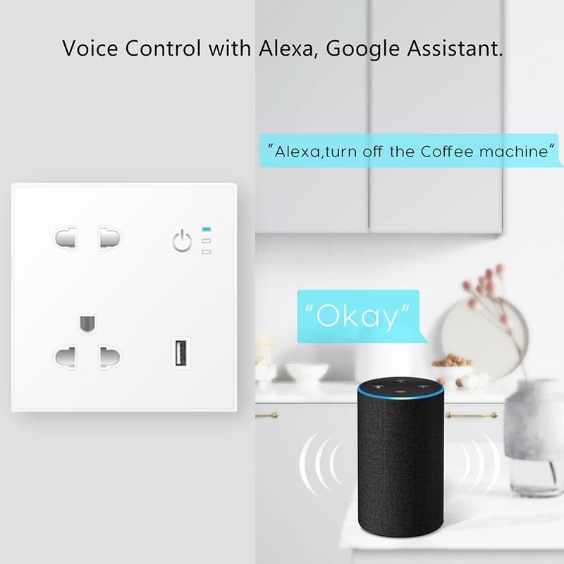 Smart Home Products Support Speaker Connection Usb Interface Smart Wifi Power Electric Plug And Socket