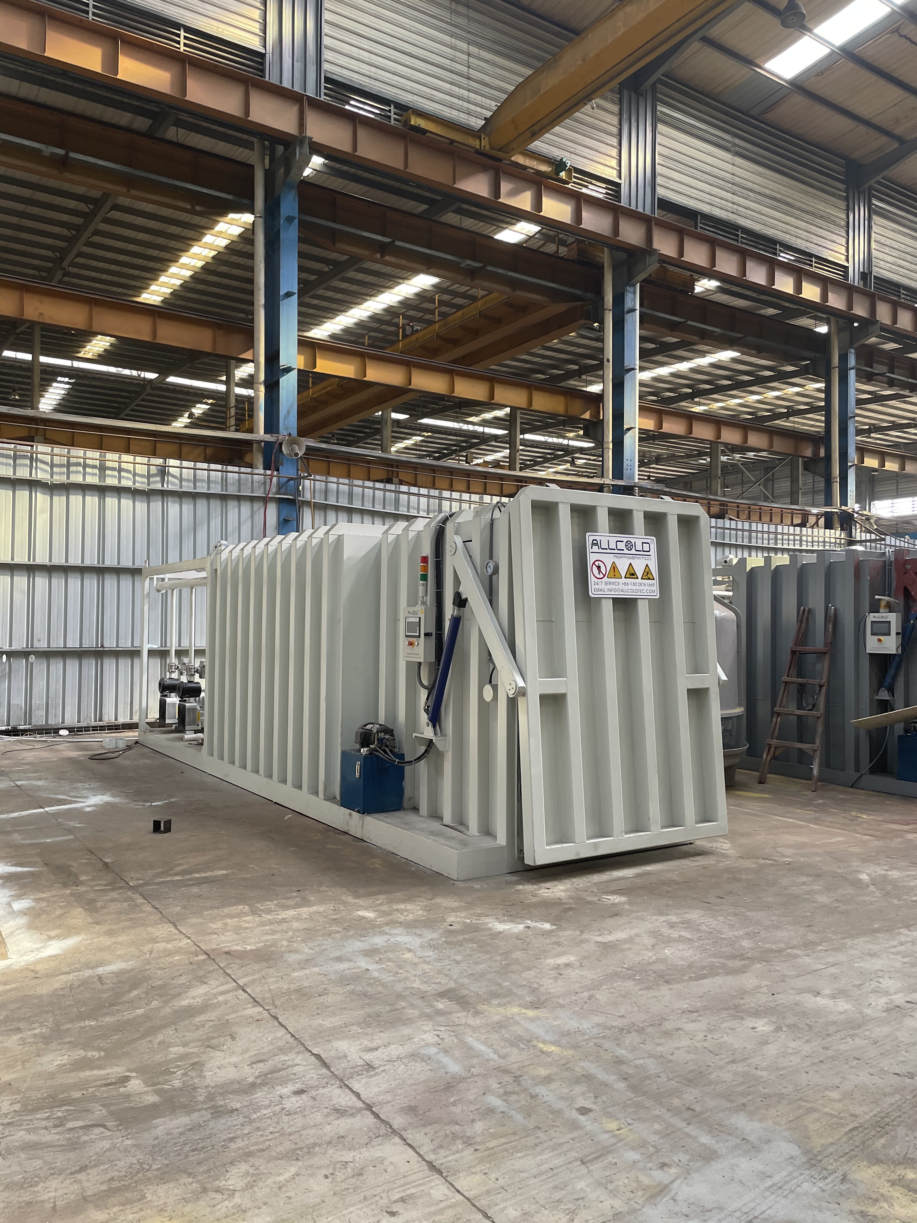 Lettuce vacuum cooler Compressor 72KW R404A Vegetable Vacuum Cooler