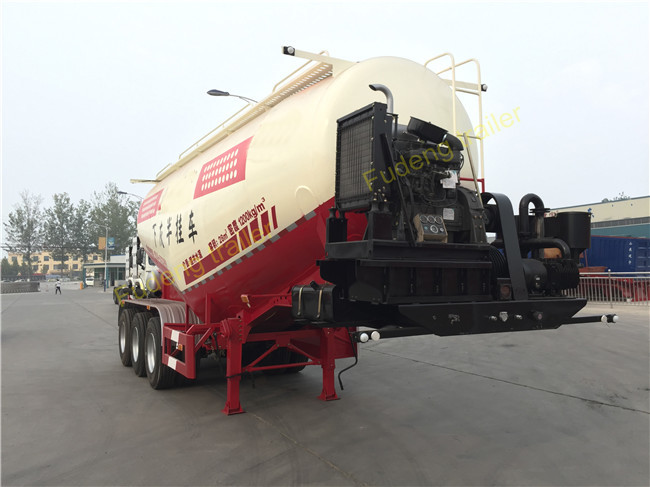 50 Ton Custom V Shape Cement Tank Trailer , 42 CBM Bulk Cement Trailer